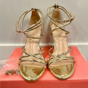 Metallic Gold Heels